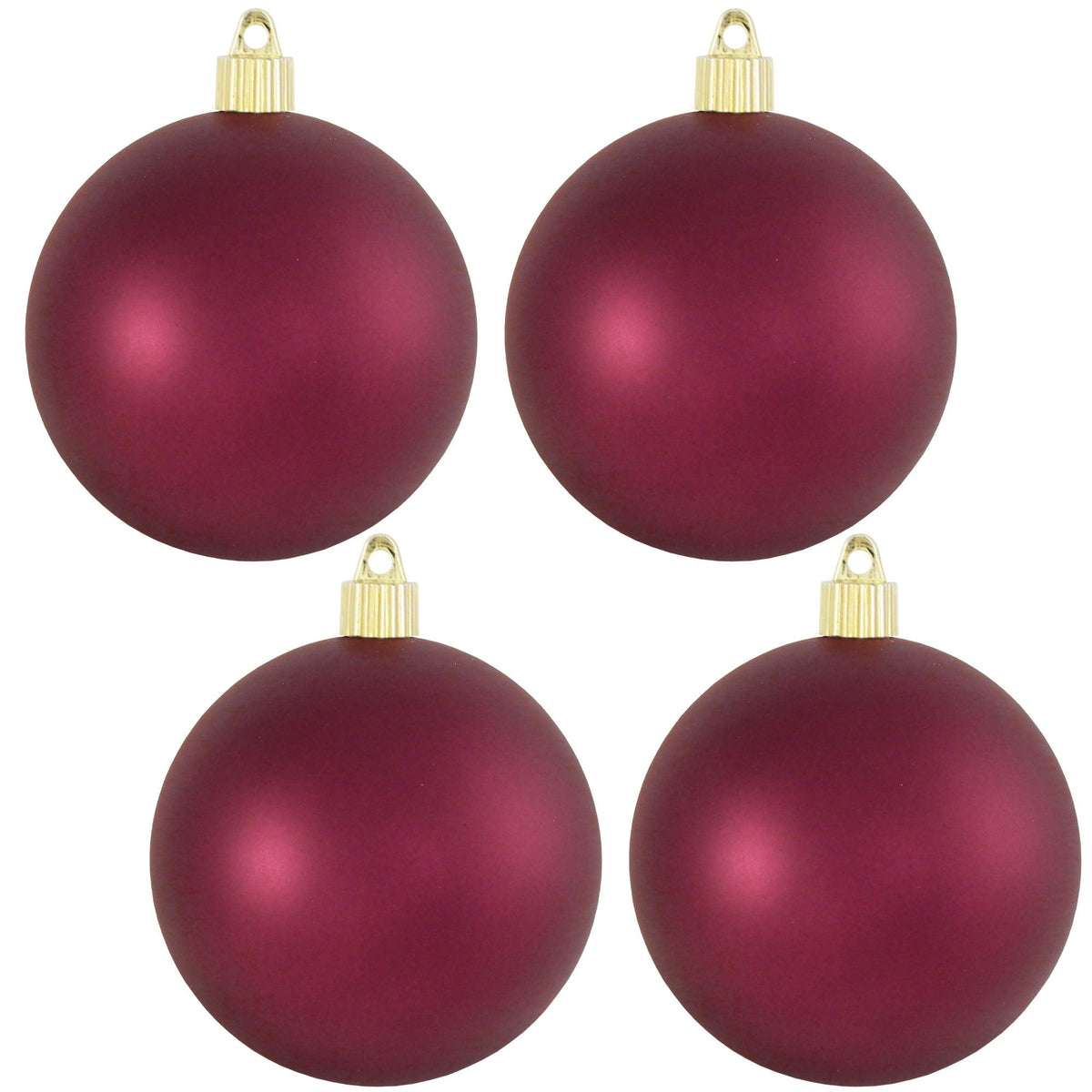 Christmas By Krebs Ornament, Large Commercial Grade Indoor and Outdoor Shatterproof Plastic, UV and Water Resistant Ball Ornament Decorations (Velvet Bayberry Red, 4 3/4 inch (120mm))