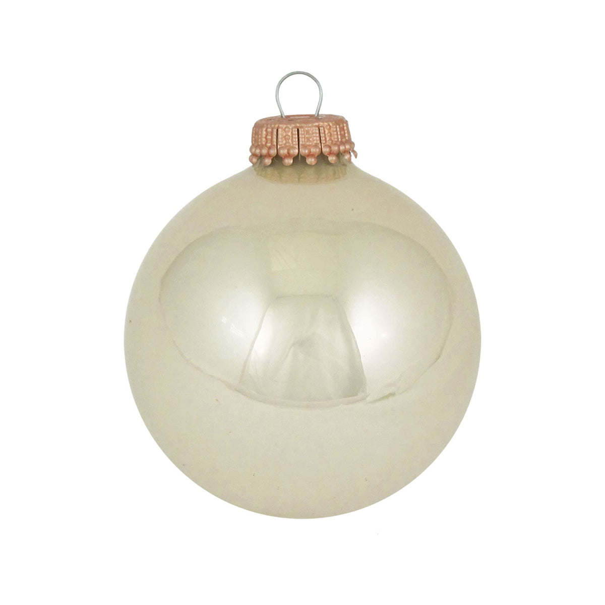 Christmas Tree Ornaments - 67mm / 2.625" Designer Glass Baubles from Christmas By Krebs - Handcrafted Seamless Hanging Holiday Decor for Trees - Set of 8