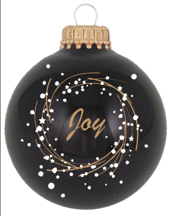 Glass Christmas Tree Ornaments - 67mm/2.625" [4 Pieces] Decorated Balls from Christmas by Krebs Seamless Hanging Holiday Decor