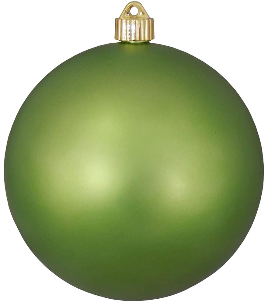 Christmas By Krebs 3 1/4" (80mm) Krypton Green [8 Pieces] Solid Commercial Grade Indoor and Outdoor Shatterproof Plastic, UV and Water Resistant Ball Ornament Decorations
