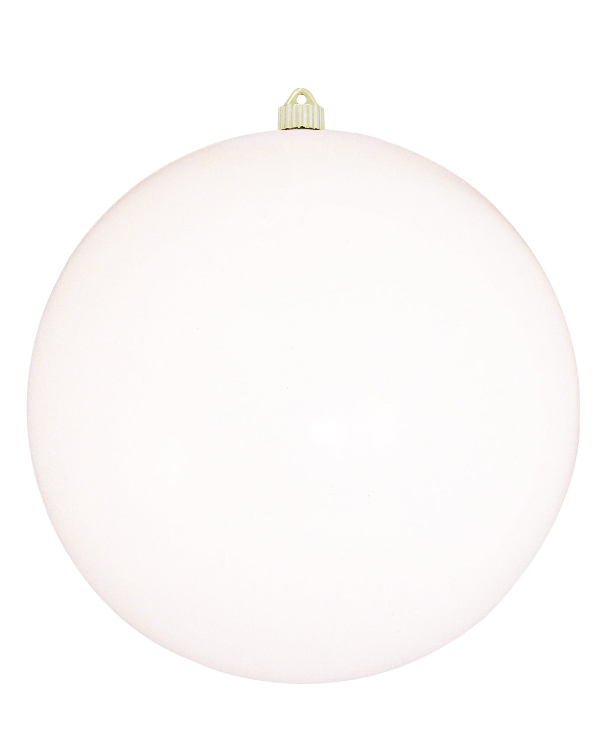 Christmas By Krebs 12" (300mm) Shiny Pure White [1 Piece] Solid Commercial Grade Indoor and Outdoor Shatterproof Plastic, UV and Water Resistant Ball Ornament Decorations