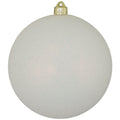 Christmas By Krebs 8" (200mm) Snowball White Glitter [1 Piece] Solid Commercial Grade Indoor and Outdoor Shatterproof Plastic, Water Resistant Ball Ornament Decorations