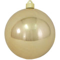 Christmas By Krebs 6" (150mm) Shiny Gilded Gold [2 Pieces] Solid Commercial Grade Indoor and Outdoor Shatterproof Plastic, UV and Water Resistant Ball Ornament Decorations