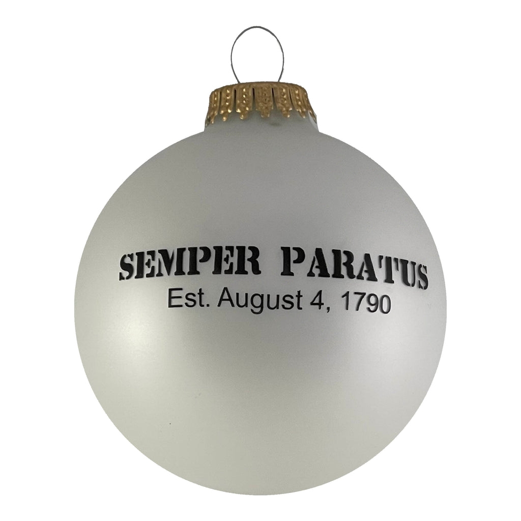 Christmas Tree Ornaments Made in the USA - 80mm / 3.25" Decorated Collectible Glass Balls from Christmas by Krebs - Handmade Hanging Holiday Decoration for Trees (USCG with Est Date)