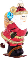 Christmas By Krebs Blown Glass  Collectible Tree Ornaments  (5" Skiing Santa)