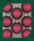 Christmas By Krebs 2 5/8" (67mm) Seamless Glass Ornament [8 Pieces], Decorated Designer Heirloom (Cranberry Red Velvet)